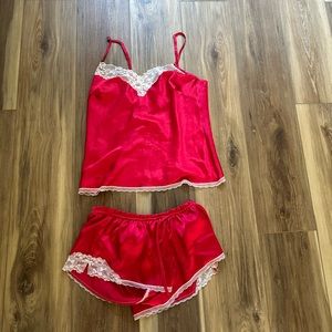 Victoria's Secret Women's Red lingerie Set Tank and Short